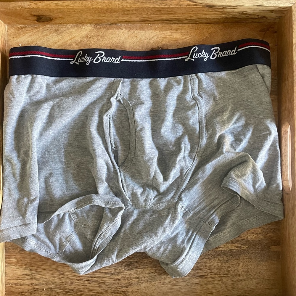 Luck Brand mens briefs, used and has holes from wear. Size S-M